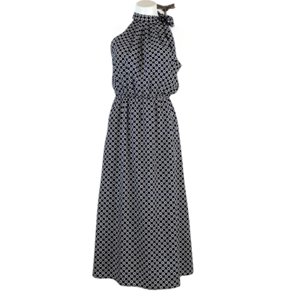 Maison Jules Printed Tie Neck Midi Dress - Picture 2 of 9